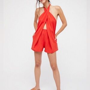 Free People J-High Jumper Parrot Red